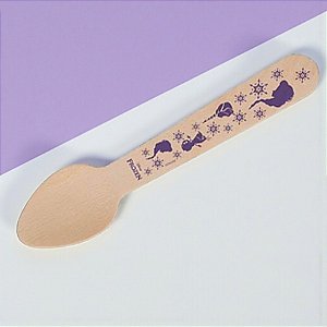 Colher de Madeira Frozen - 16cm - 8 unidades - Disney Original - Regina