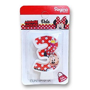 Vela Festa Minnie Número 3 - 01 unidade - Regina - Rizzo Festas