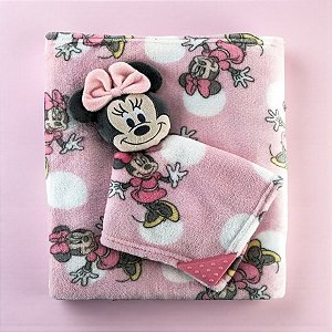 Kit Manta e Naninha - Minnie Mouse - 1 unidade - Disney Original - Jolitex