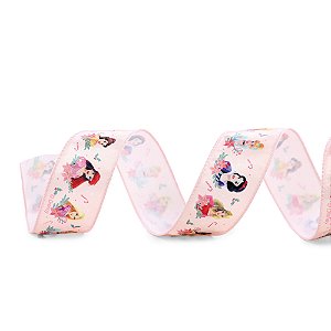 Fita Decorativa Aramada de Natal - Princesas Rosa - 3,8cm x 9,14m - 1 unidade - Cromus - Rizzo