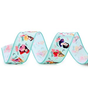 Fita Decorativa Aramada de Natal - Princesas Verde Água - 3,8cm x 9,14m - 1 unidade - Cromus - Rizzo