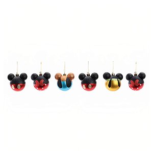 Bola de Natal - Turma do Mickey - Sortido - 6cm - 6 unidades - Cromus - Rizzo