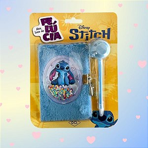 Meu Livro de Pelúcia Com Cadeado - Stitch - 10x15cm - 1 unidade - Disney Original -Editora DCL
