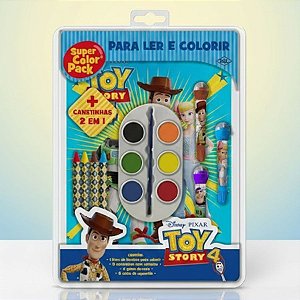 Kit Para Ler e Colorir Aquarela - Toy Story - 14 Itens - 1 unidade - Disney Original - Editora DCL