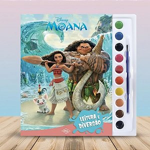 Kit Para Colorir Livro e Aquarela - Moana - 1 unidade - Disney Original - Editora DCL