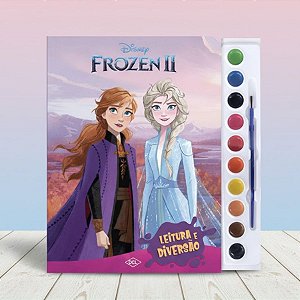 Kit Para Colorir Livro e Aquarela - Frozen - 1 unidade - Disney Original - Editora DCL