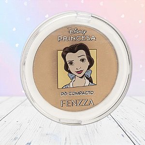 Pó Compacto - Bela - Princesas - 10g - 1 unidade - Disney Original - Fenzza