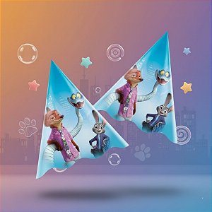 Chapéu de Aniversário - Zootopia 2 - 8 unidades - Disney Original - Regina