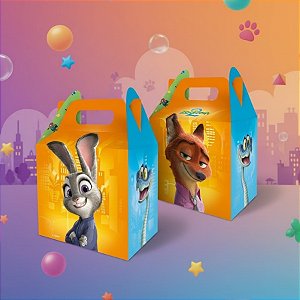 Caixa Surpresa - Zootopia 2 - 9x13x5cm - 4 unidades - Disney Original - Regina