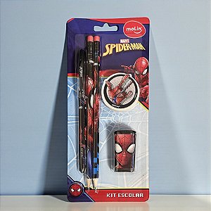 Kit Escolar - Homem Aranha - 5 Itens - 1 unidade - Disney Original - Molin