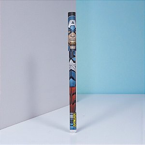 Caneta Capitão América - Esferográfica Preto - Vingadores - Disney Original - 1 unidade - Molin