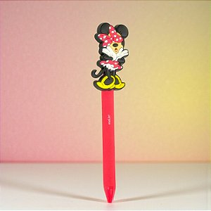 Caneta Minnie - Esferográfica Azul - Rosa Escuro - Disney Original - 1 unidade - Molin