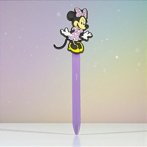 Caneta Minnie - Esferográfica Azul - Lilás - Disney Original - 1 unidade - Molin
