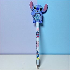 Caneta Stitch Face - Esferográfica Azul - Disney Original - 1 unidade - Molin