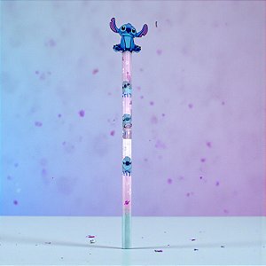 Lápis Stitch 3D - Preto HB - Rosa Claro - Disney Original - 1 unidade - Molin