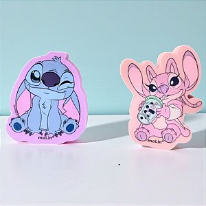 Borracha Escolar - Stitch e Angel - 5cm - 2 unidades - Molin