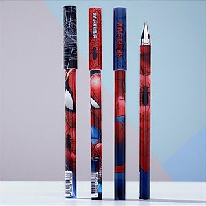 Caneta Homem Aranha - Esferográfica Preto - Sortido - Disney Original - 1 unidade - Molin