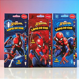 Lápis de Cor - Homem Aranha - 12 Cores - Disney Original - 1 unidade - Molin