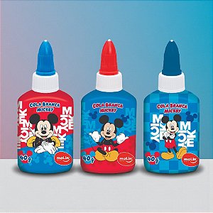 Cola Branca Mickey Mouse - Sortidas - 40g - Disney Original - 1 unidade - Molin