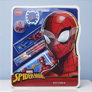 Kit Escolar - Homem Aranha - 7 Itens - Disney Original - 1 unidade - Molin