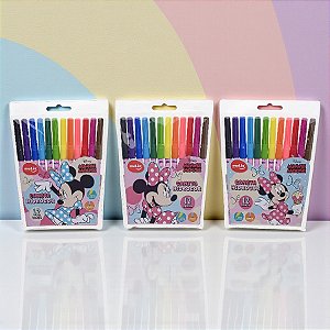 Caneta Hidrocor - Minnie Mouse - 12 Cores - Disney Original - 1 unidade - Molin