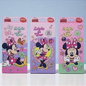 Lápis de Cor - Minnie Mouse - 12 Cores - Disney Original - 1 unidade - Molin