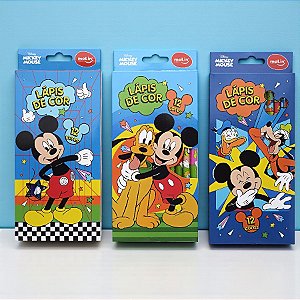 Lápis de Cor - Mickey Mouse - 12 Cores - Disney Original - 1 unidade - Molin
