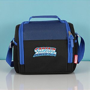 Lancheira Térmica Escolar - Capitão América - 23x20cm - Disney Original - 1 unidade - Luxcel