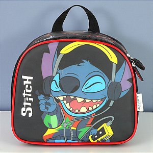 Lancheira Térmica Escolar - Stitch Music - 23x19cm - Disney Original - 1 unidade - Luxcel