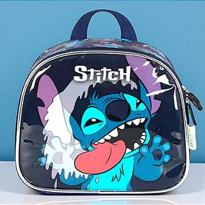 Lancheira Térmica Escolar - Stitch Crazy - 23x19cm - Disney Original - 1 unidade - Luxcel