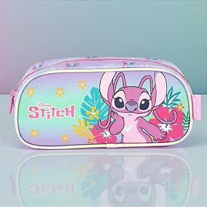 Estojo Simples com Zíper - Angel - Roxo - Disney Original - 1 unidade - Luxcel