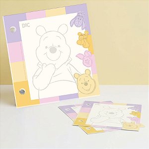 Bloco Refil para Mini Fichário - Ursinho Pooh - 10x11cm - 80 Folhas - Disney Original - 1 unidade - DAC