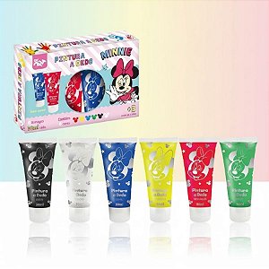 Pintura A Dedo - Minnie Mouse - 6 Cores - Disney Original - 1 unidade - DAC