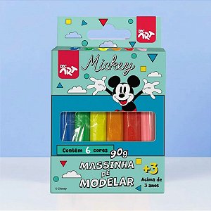 Massinha de Modelar - Mickey Mouse - 6 Cores - Disney Original - 1 unidade - DAC
