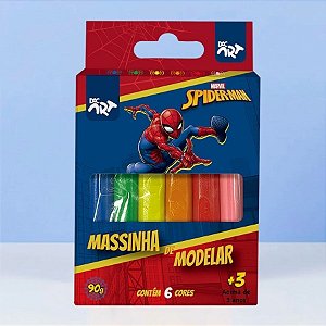 Massinha de Modelar - Homem Aranha - 6 Cores - Disney Original - 1 unidade - DAC