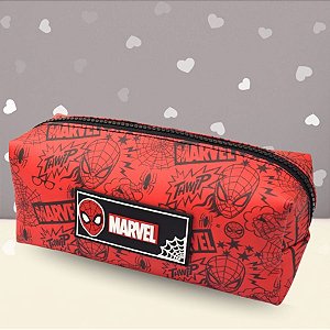 Estojo Simples com Zíper Tratorado - Homem Aranha - 21x8cm - Disney Original - 1 unidade - DAC