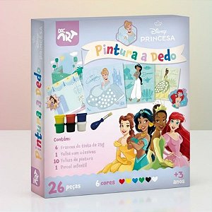 Conjunto de Pintura a Dedo - Princesas - 18 Itens - Disney Original - 1 unidade - DAC