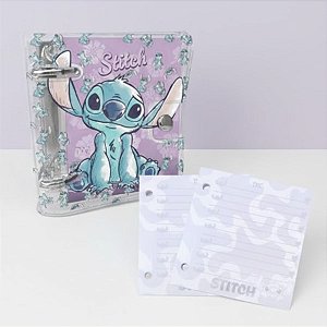Mini Fichário - Stitch - 13x14cm - Disney Original - 1 unidade - DAC