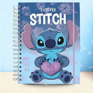 Caderno Smart Univ. Folhas Reposicionáveis - Stitch - 15 Divisórias - 20x27cm - Disney Original - 1 unidade - DAC