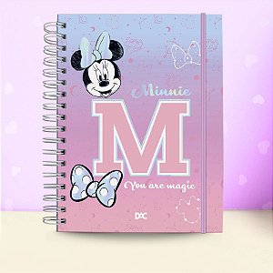 Caderno Smart Mini Folhas Reposicionáveis - Minnie Mouse Rosa - 10 Div. - 14x20cm - Disney Original - 1 unidade - DAC