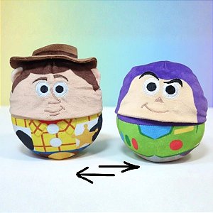 Pelúcia Dupla Face - Woody e Buzz - Toy Story - 15cm - Disney Original - 1 unidade - Toyng