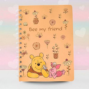Caderno de Anotações A5 - Ursinho Pooh - 146x206mm - 80 Folhas - Disney Original - 1 unidade - Culturama