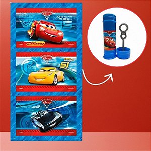 Adesivo Decorativo para Bolha de Sabão - Carros - 11x7cm - Disney Original - 9 unidades - Regina