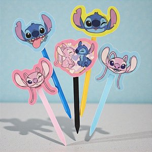 Aplique Imp EVA para Lápis - Stitch - Disney Original - 5 unidades - Piffer