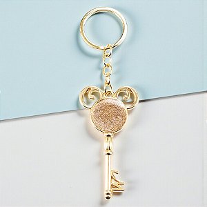 Chaveiro Metal - Mickey Mouse - Chave Pérola - 7cm - Disney Original - 1 unidade - Taimes