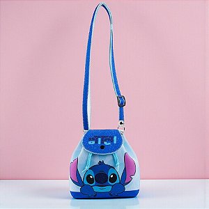 Bolsa Transversal - Stitch - Azul Claro - 17x14cm - Disney Original - 1 unidade - Taimes