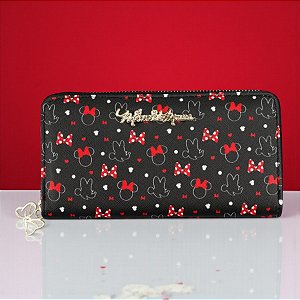 Carteira de Mão - Minnie Mouse - Preto - 19x9cm - Disney Original - 1 unidade - Taimes