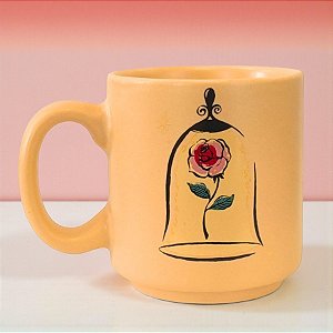 Mini Caneca de Cerâmica Tina - Bela - 100ml - Disney Original - 1 unidade - Zonacriativa