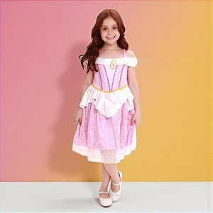 Fantasia Infantil Aurora - Vestido - M - Disney Original - 1 unidade - Novabrink