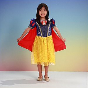 Fantasia Infantil Branca de Neve - Vestido - M - Disney Original - 1 unidade - Novabrink